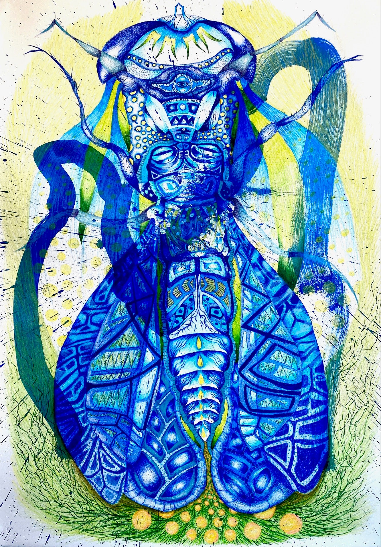 The Azure Cicada Print