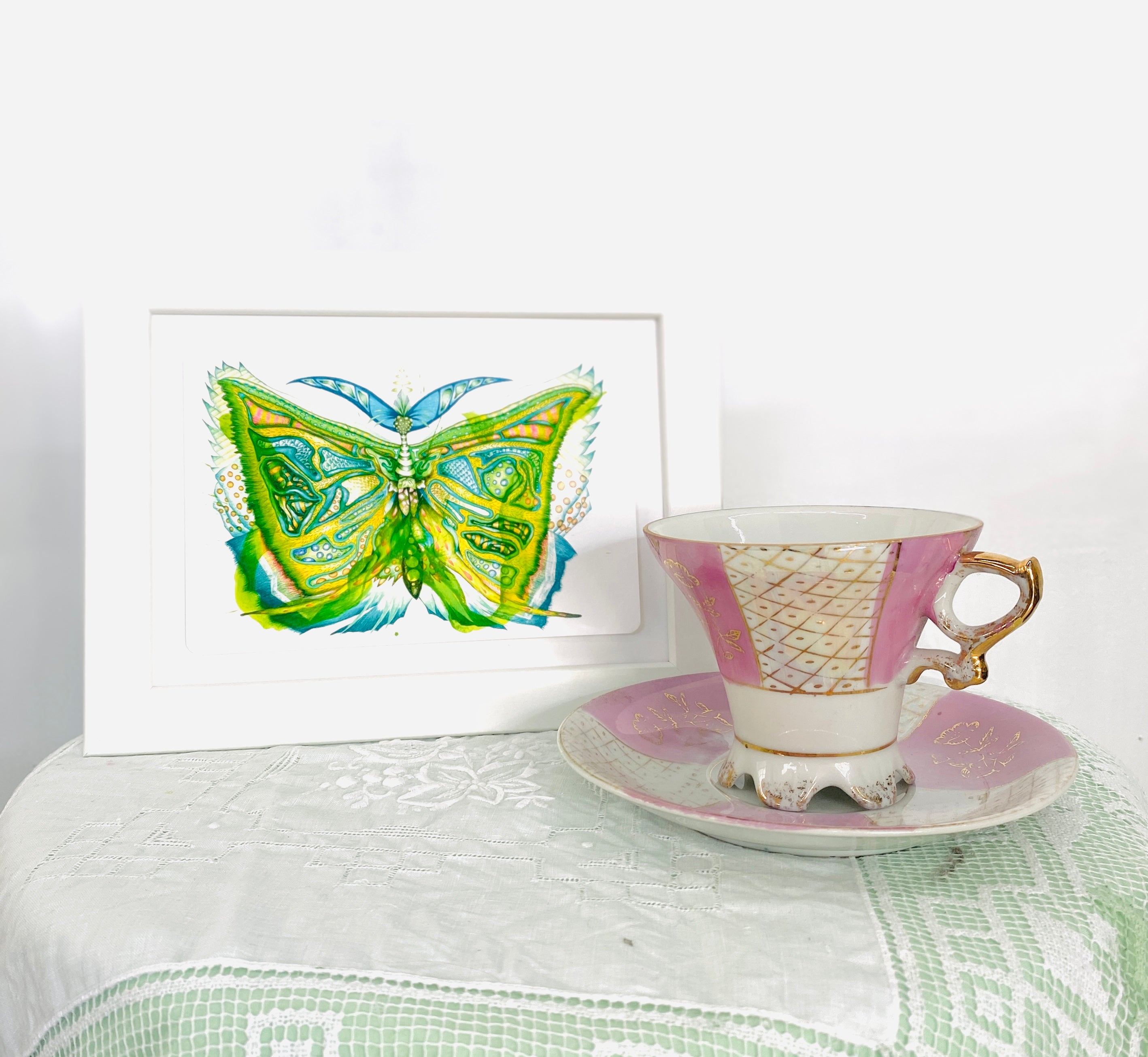 The Emerald Moth single greeting card