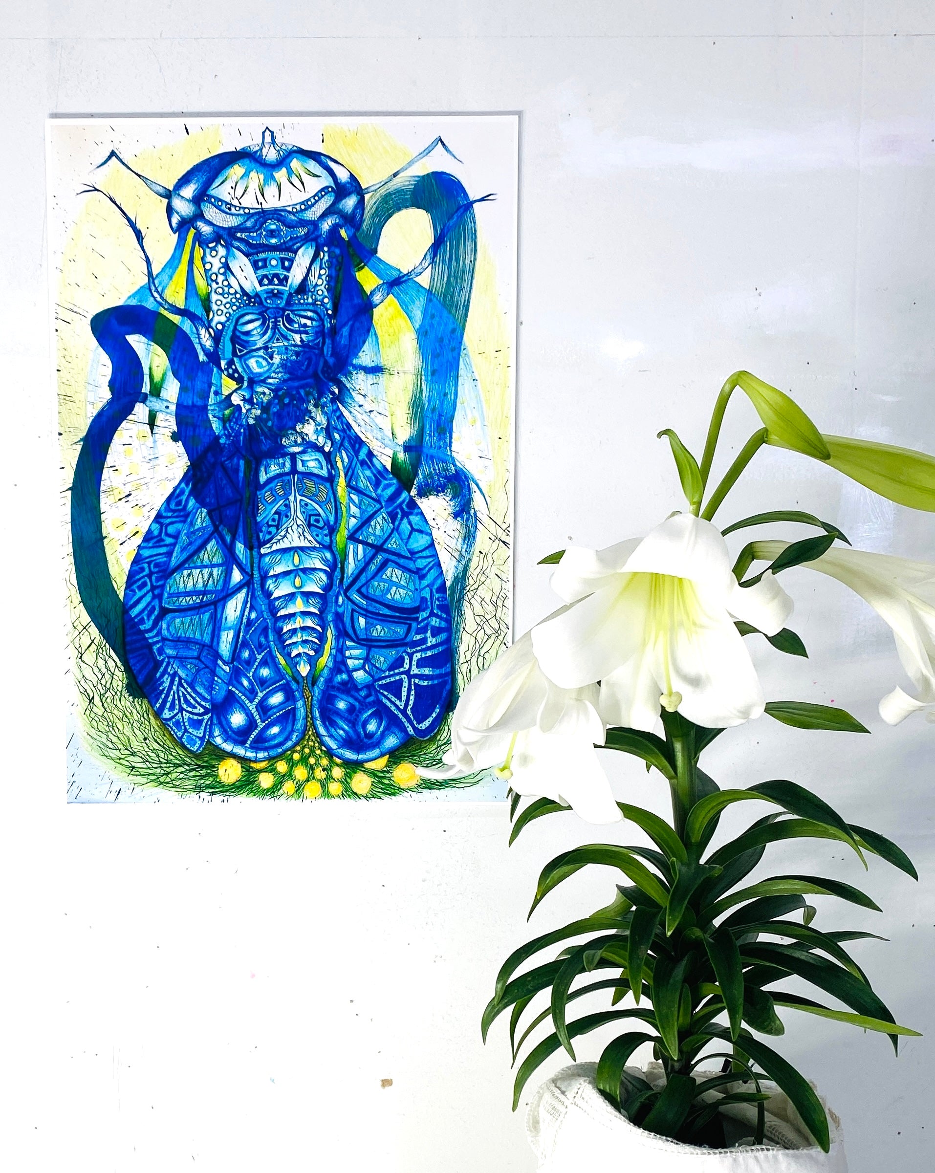 The Azure Cicada Print
